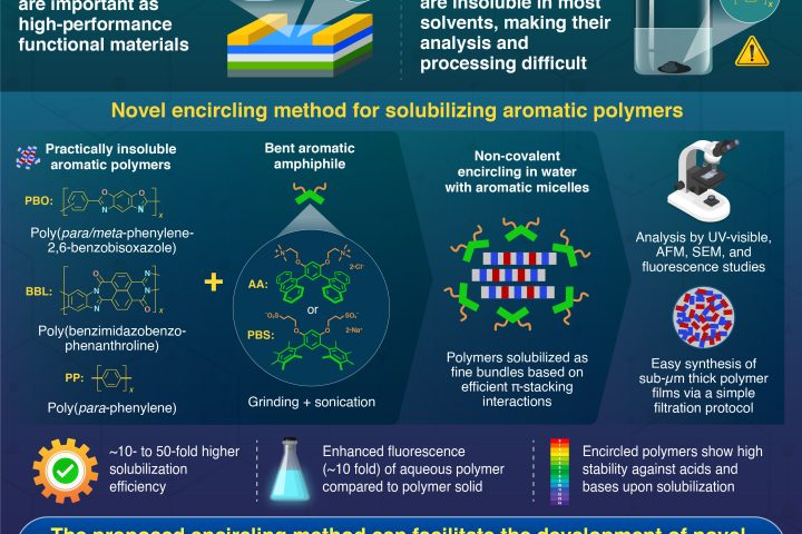 Nanocapsulation Strategy Enables Easy Analysis and Processing of Water-Insoluble Aromatic Polymers