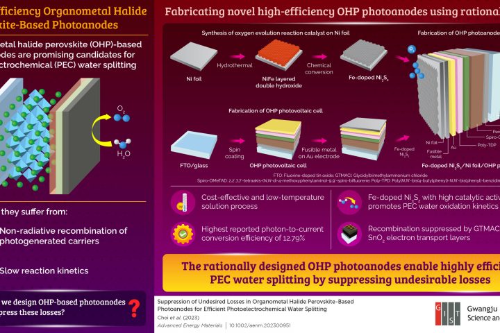 Researchers Develop Highly Efficient Organometal Halide Perovskite Photoelectrodes for Water Splitting