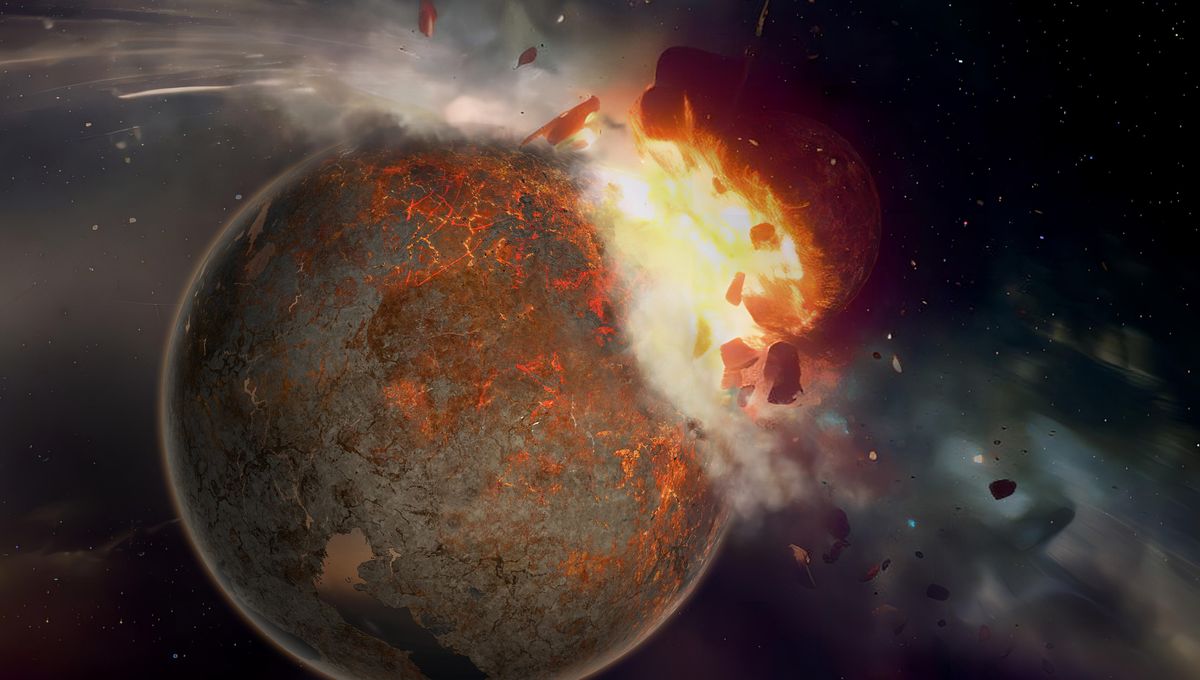 Anomalies in Earth’s Mantle Linked to Ancient Moon-Forming Collision