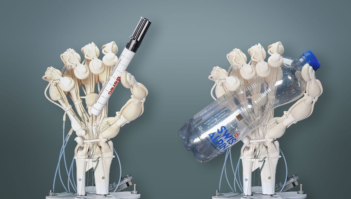3D-Printed Robot Mimics Human Hand with Tendons, Ligaments, and Bones