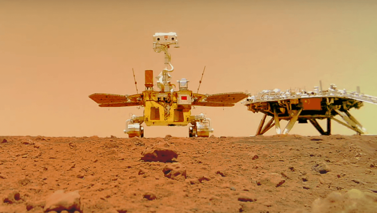 Chinese Rover Discovers Buried Polygonal Structures on Mars